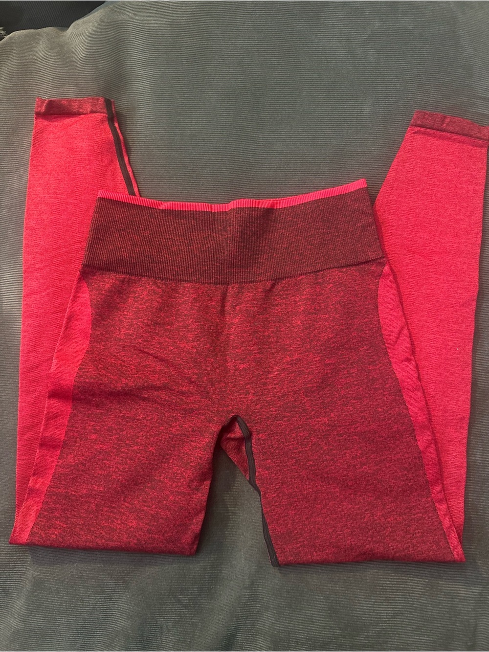 Womens Red Seamless Active Leggings